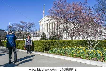 Washington Dc, Usa - March 27, 2019: Supreme Court Of The United States On A Sunny Spring Day In Was