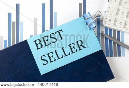 Best Seller On Sticky Note On The Notebook On Chart Background