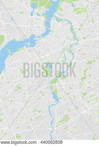 City Map Ottawa, Color Detailed Plan, Vector Illustration