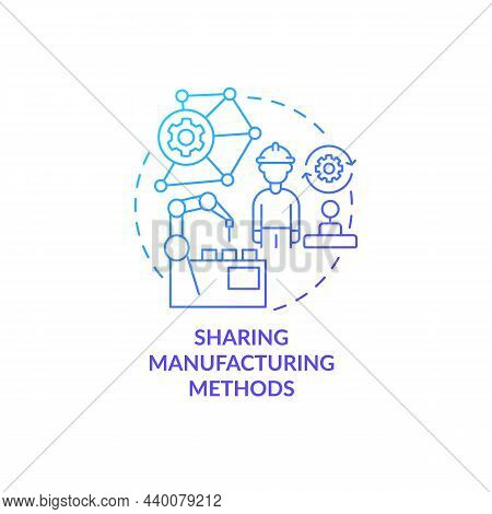 Disseminating Manufacturing Methods Concept Icon. Production Efficiency Growth. Tranfer Product Deve