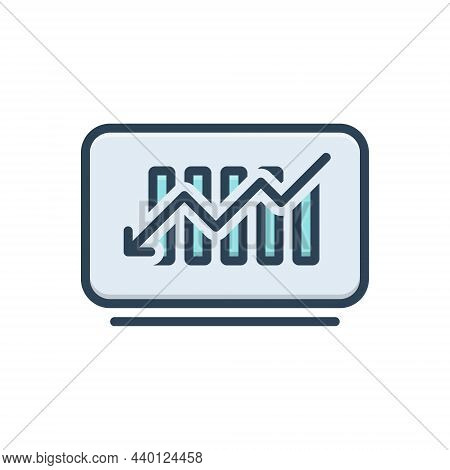 Color Illustration Icon For Decline Reduce Decrease Shrink Fall-off  Taper-off  Tail-off