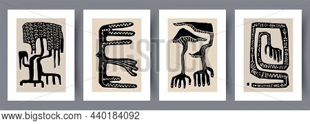 Printable Wall Art Vector Poster Set Vector.