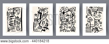 Printable Wall Art Vector Poster Set Vector.