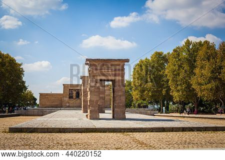 The Temple Of Debod (templo De Debod) Madrid, Spain. Picture Taken - 26 September 2021.