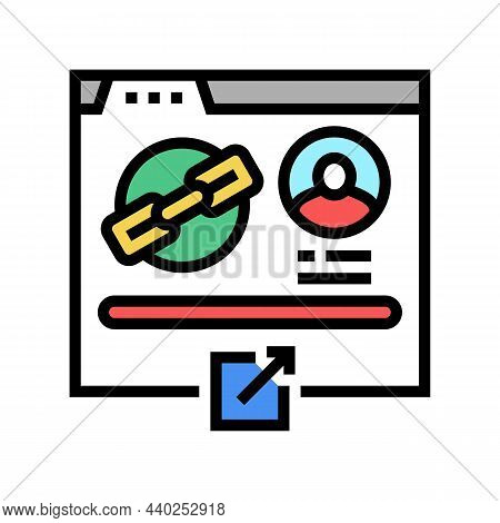 Affiliate Link Color Icon Vector. Affiliate Link Sign. Isolated Symbol Illustration