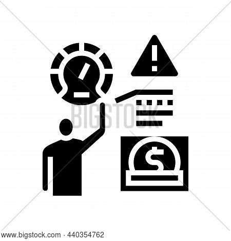 Risk Assessment Startup Glyph Icon Vector. Risk Assessment Startup Sign. Isolated Contour Symbol Bla