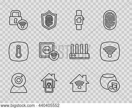 Set Line Web Camera, Voice Assistant, Smart Home With Smart Watch, Mobile, Digital Door Lock, Electr