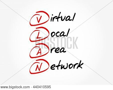 Vlan - Virtual Local Area Network Acronym, Technology Concept Background