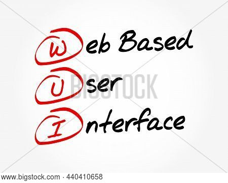 Wui - Web Based User Interface Acronym, Technology Concept Background