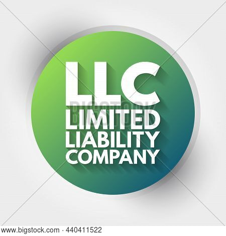 Llc - Limited Liability Company Acronym, Business Concept Background