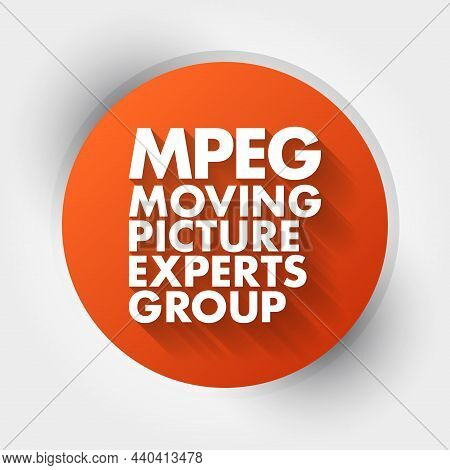 Mpeg - Moving Picture Experts Group Acronym, Technology Concept Background