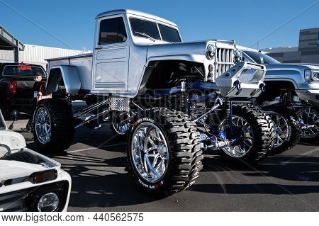 Jeep Classic Truck Custom  Showcased At The Sema Show.