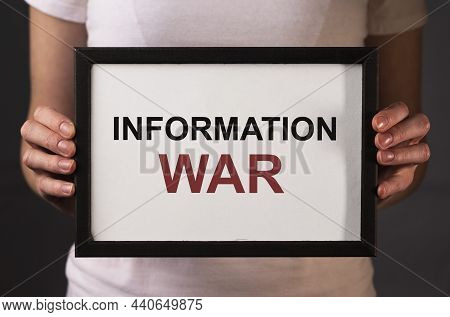 Information War, Warfare Word On Paper. Iw Concept.