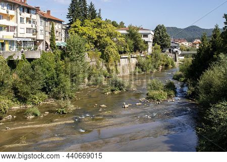 Panoramic View Of Center Of Town Of Troyan, Bulgaria