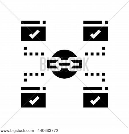 Relevant Outbound Links Glyph Icon Vector. Relevant Outbound Links Sign. Isolated Contour Symbol Bla
