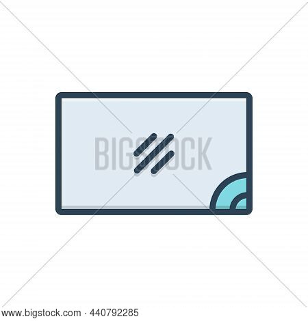 Color Illustration Icon For Screen Display Device Programmatic Technology Digital Software Computer 