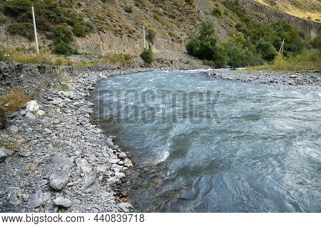 Argun River. Chechnya. Russia