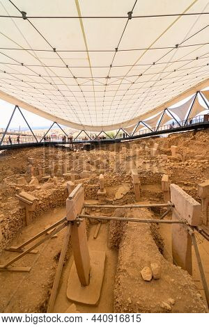 Gobeklitepe Sanliurfa Turkey - 8.16.2021: Gobeklitepe Archaeological Site In Sanliurfa.