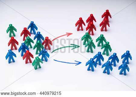 Market Segment And Customer Audience. High Sale People