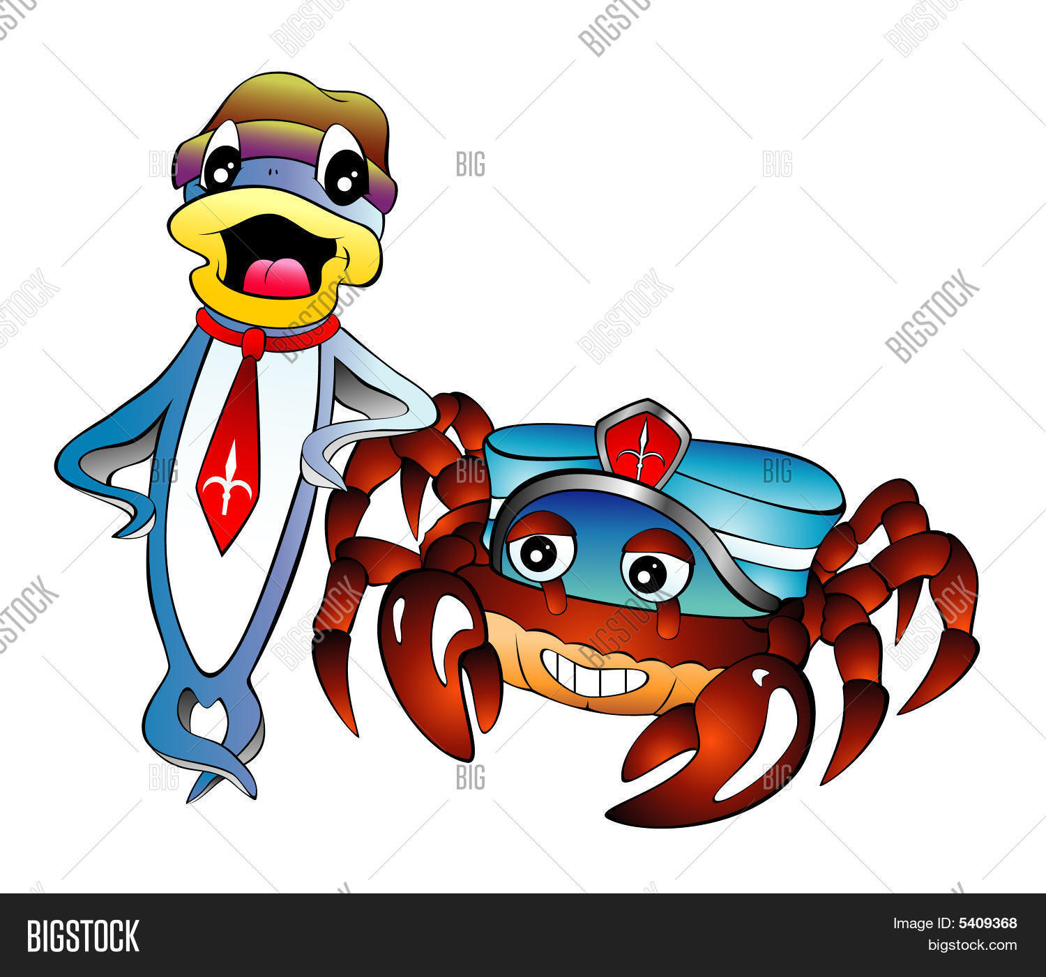 Cartoon Fish Crab Image & Photo (Free Trial) Bigstock