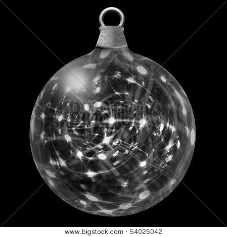 Christmas Bauble Filled With Flashing White Lights