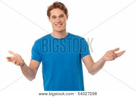 Casual Shot Of Cool Young Smiling Guy