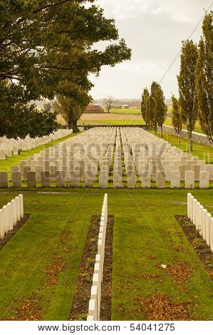 Tyne Cot Cemetery In Ypres World War Belgium Flanders