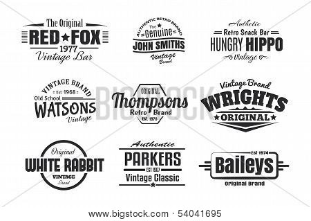 9 Vintage Retro Insignias