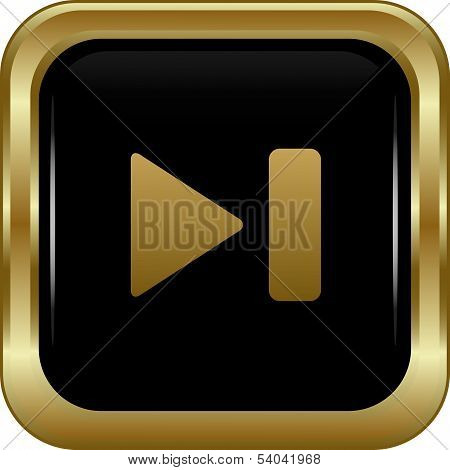 Black Gold Skip Button.
