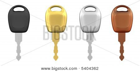 Llaves del coche de metal aisladas