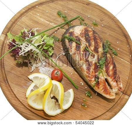 grilled salmon fillet