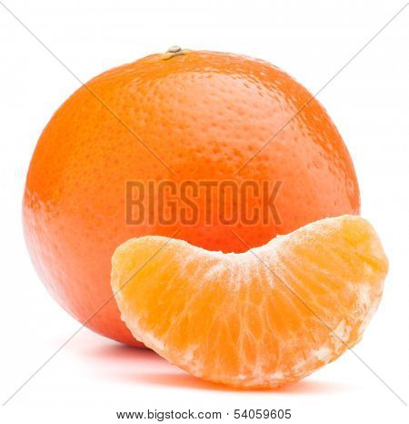 tangerine or mandarin fruit isolated on white background cutout