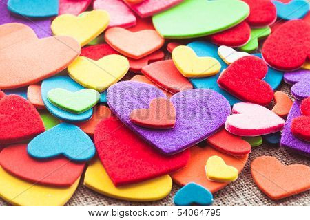 Colorful hearts
