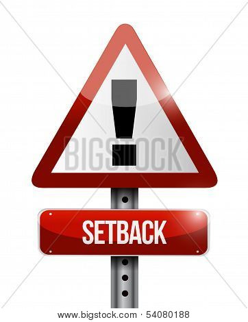 Setback Warning Road Sign Illustration Design