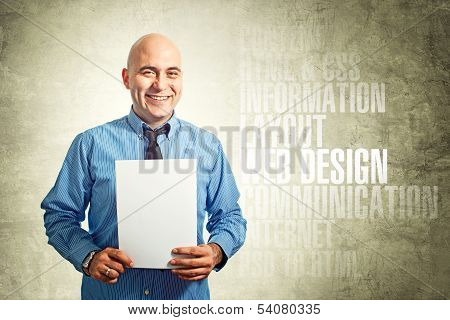 Web Designer Holding Paper