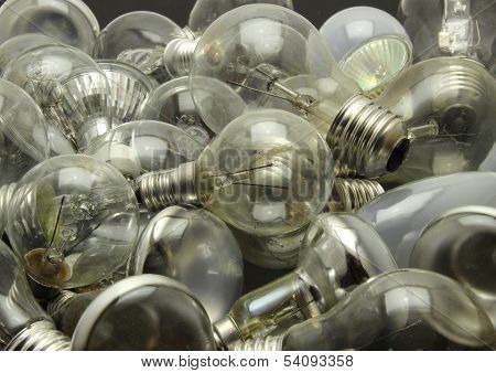 Selection Of Different Used Lightbulbs