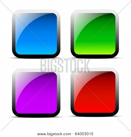 Glossy Rectangle Banner Vectors