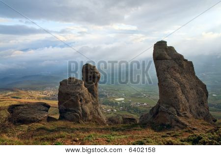 Rocky Mountain View i aften solstråler