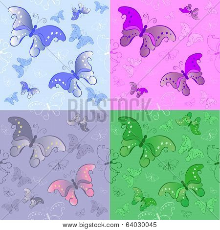 Seamless Pattern From Butterflies