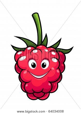 Happy cheeky cartoon raspberry