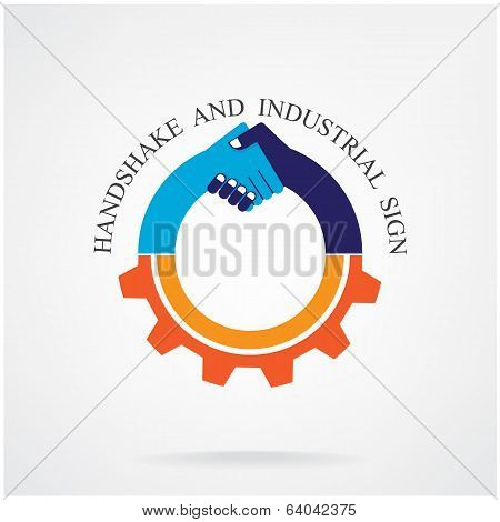 Creative Handshake And Industrial Idea