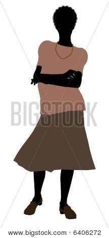 Bedstemor Illustration silhuet