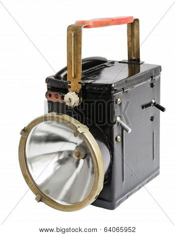Old Fashioned Flashlight In Off State