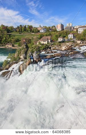 Rhine Falls In Spring