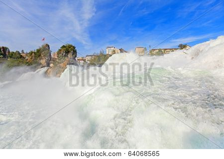Rhine Falls In Spring