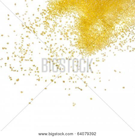 couscous close up isolated on white background 