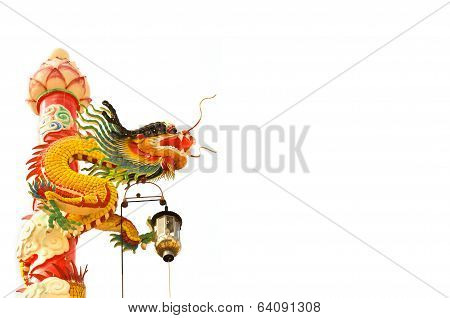 Colorful dargon statue