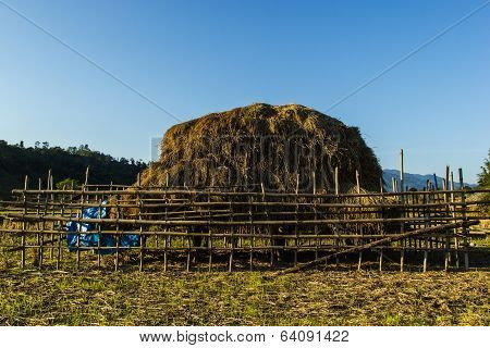 Haystack In Countryside
