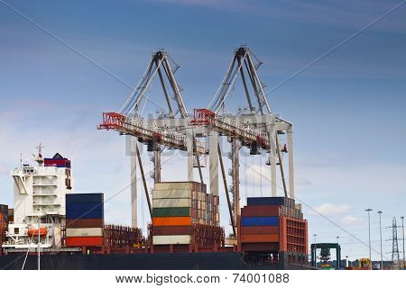 Freight moved by a cargo ship