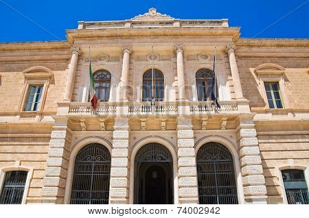 Town Hall Building. Fasano. Puglia. Italy.